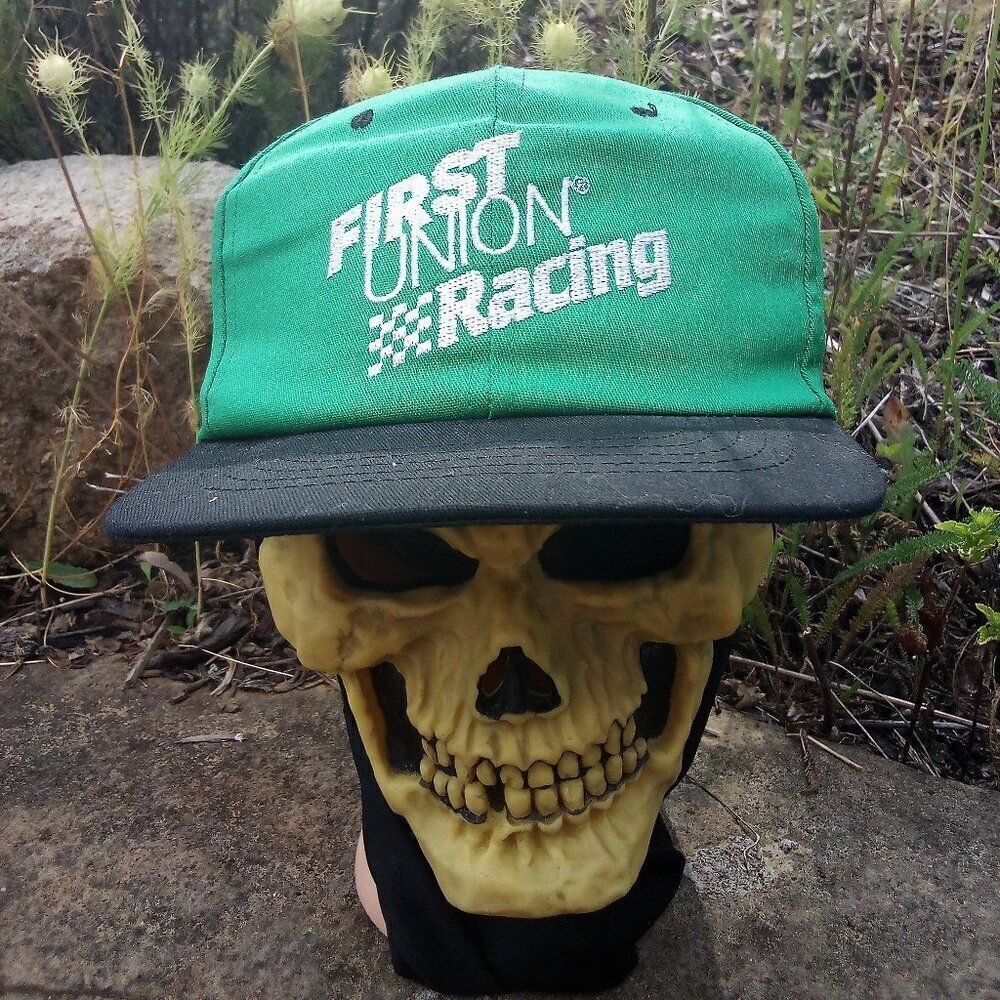 Deadstock Vintage First Union Racing Two Tone Snap Back Hat